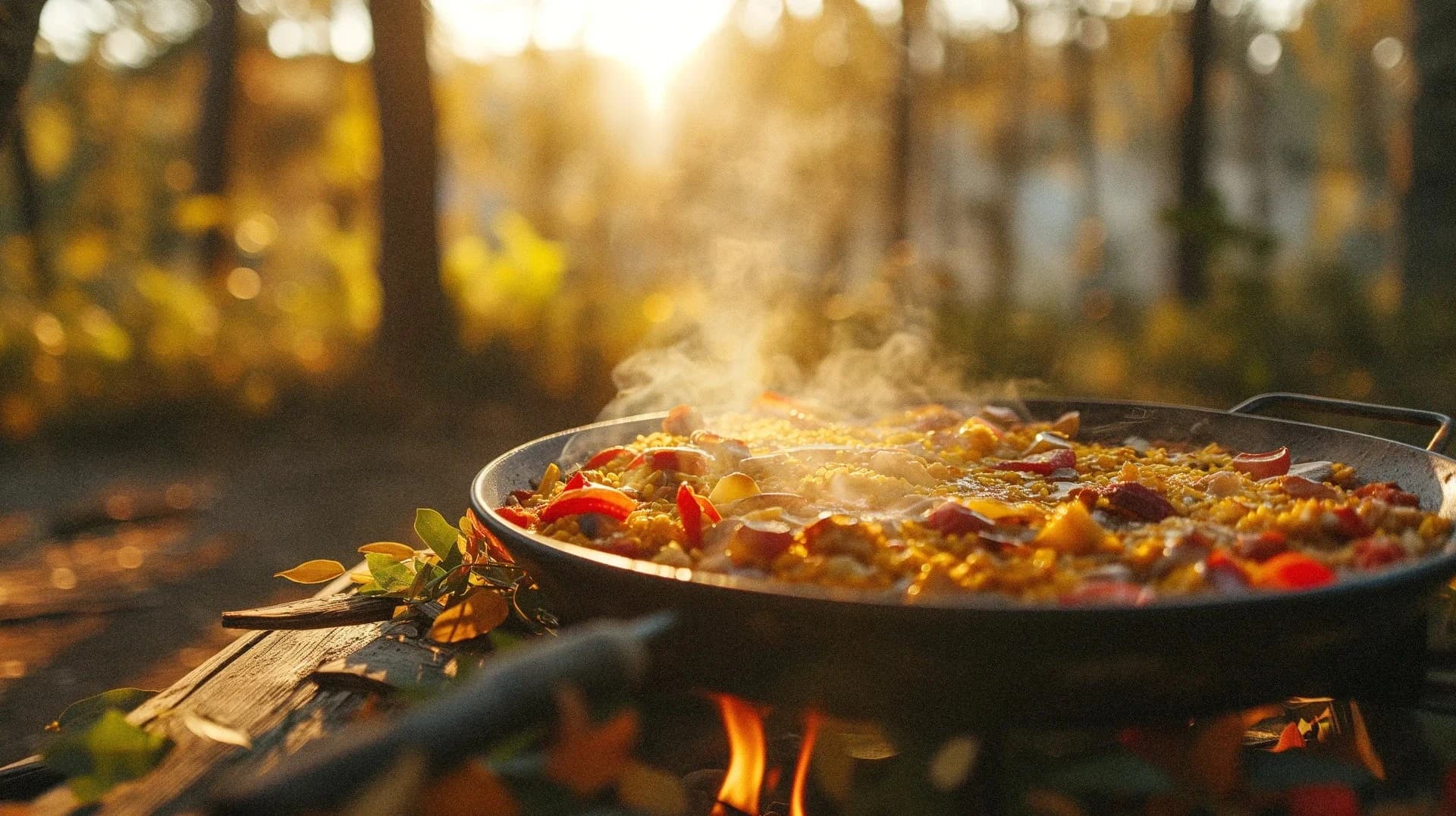 Outdoor cooking with saffron